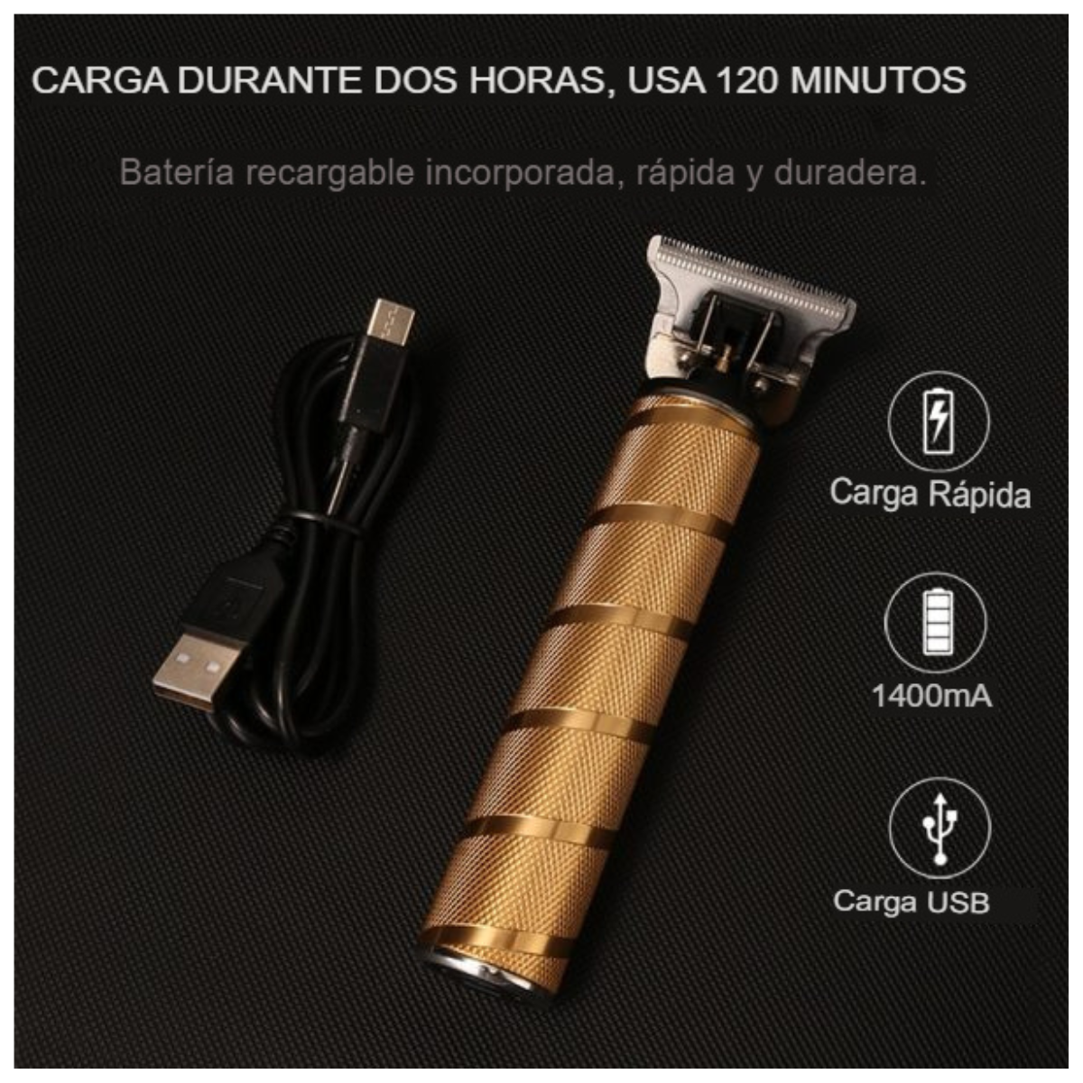 Mini Cortadora de Cabello Profesional Recargable