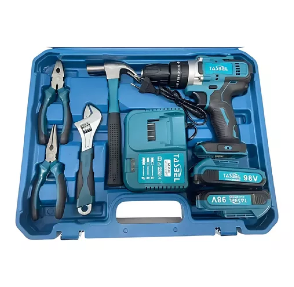 Kit de Herramientas Profesional con Taladro Inalámbrico