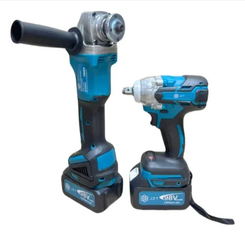 Kit Taladro Percutor y Esmeril Angular